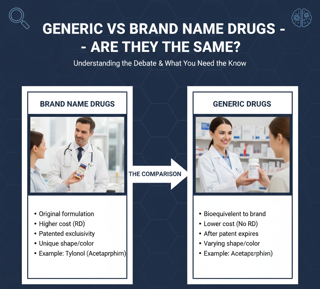 Generic vs Brand Name Drugs – Are They the Same