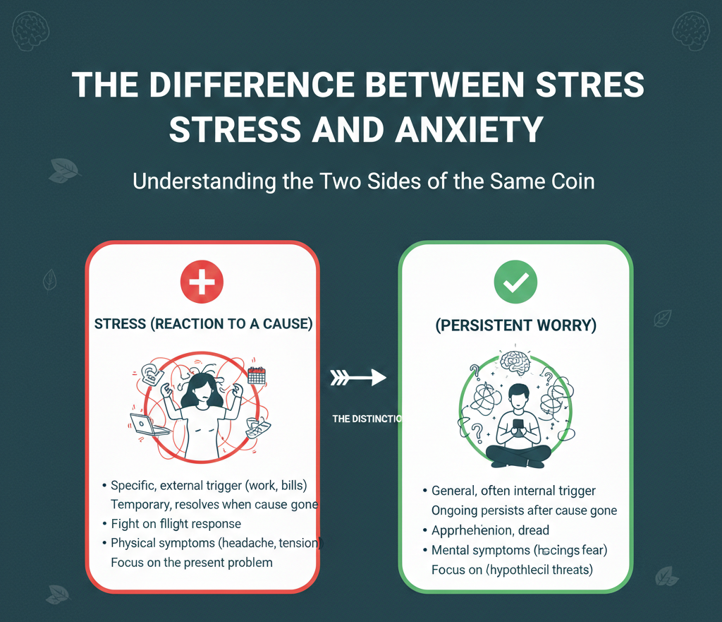 The Difference Between Stress and Anxiety